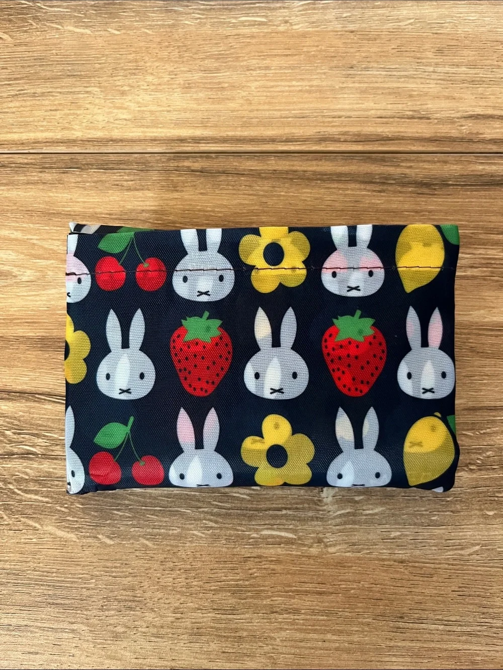 New Miffy Tote Bag - Navy Blue with White, Red, Yellow & Green Prints
